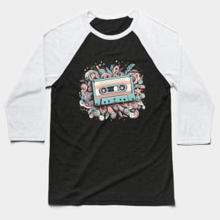 Music tape colorful design Baseball T-Shirt